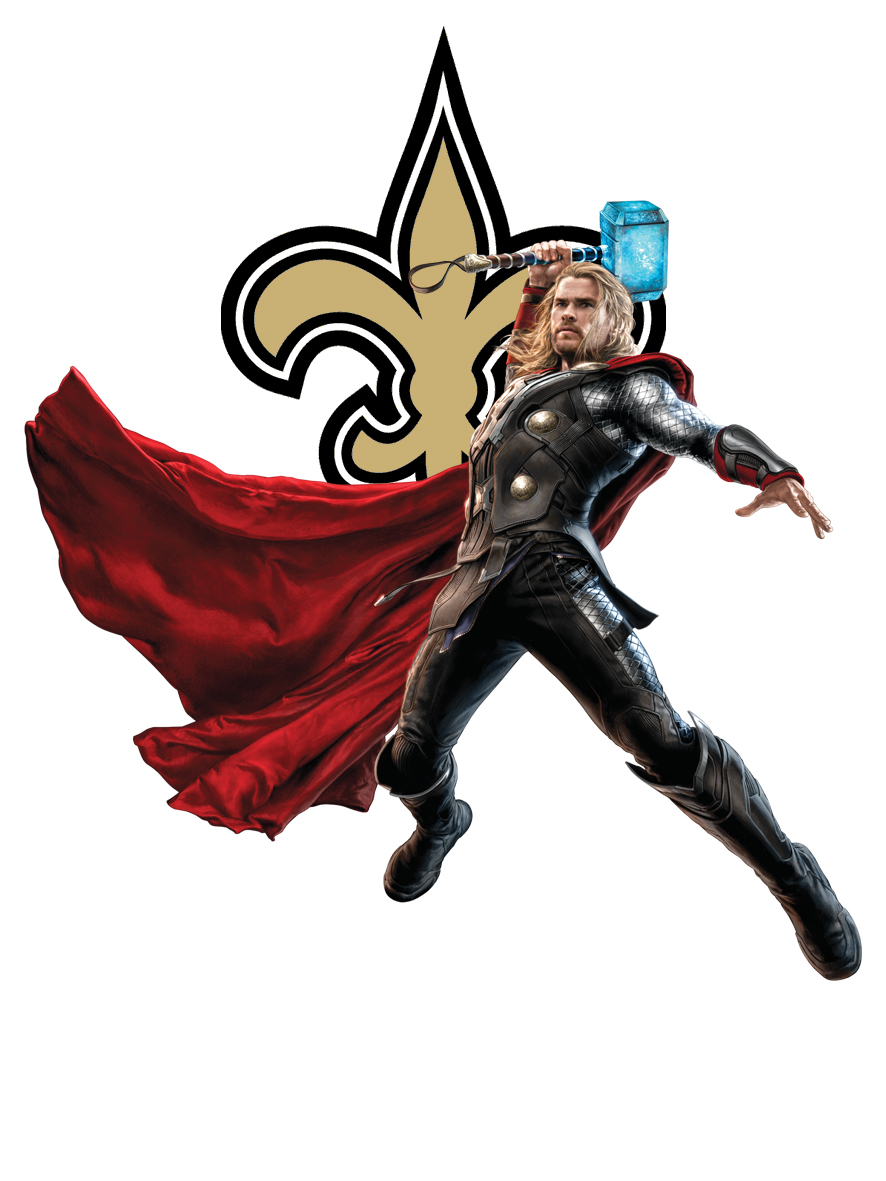 New Orleans Saints Thor Logo vinyl decal